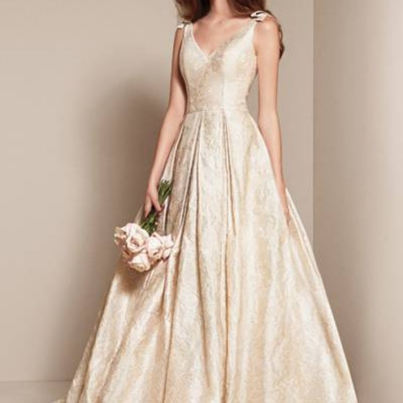 Image result for cream damask gown